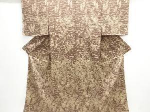 未使用品　草花模様単衣付け下げ小紋着物